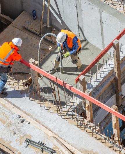 Trabalhadores na construção